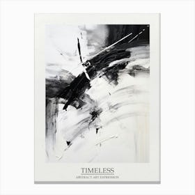 Timeless Reverie Abstract Black And White 12 Poster Canvas Print
