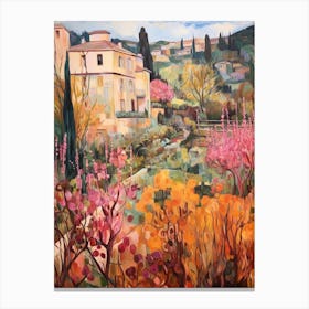 Autumn Gardens Painting Villa Cimbrone Gardens Italy 3 Canvas Print