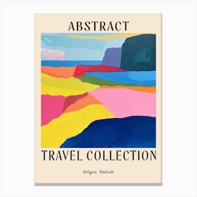 Abstract Travel Collection Poster Antigua Barbuda 2 Canvas Print