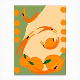 Orange Swirling Canvas Print