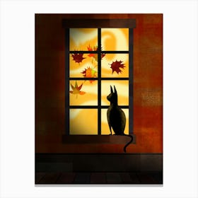 Autumn Cat Canvas Print