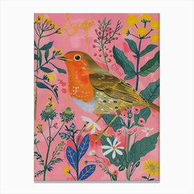 Spring Birds Robin 3 Canvas Print