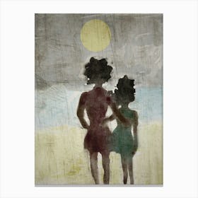 Two Girls On The Beach Canvas Print