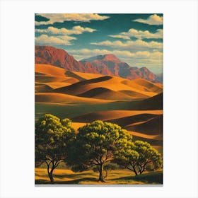 Namib 2 Vintage Poster Canvas Print