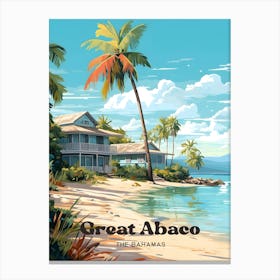 Great Abaco Island Modern Travel Art Illustration Canvas Print