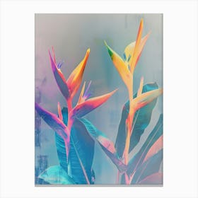 Iridescent Flower Heliconia 1 Canvas Print
