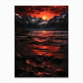 Sunset In New Zealand Canvas Print