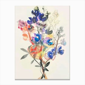 Bluebonnet 1 Collage Flower Bouquet Canvas Print