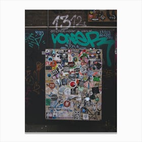 Electricity Stickers and Graffiti Canvas Print