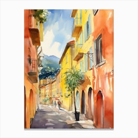 Trento, Italy Watercolour Streets 4 Canvas Print