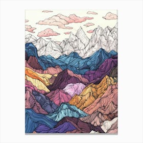 Colorful Mountain Landscape 1 Canvas Print