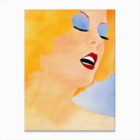 Blonde Girl, Pinup Movie Poster Canvas Print