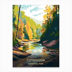 Cuyahoga Lake National Park Travel Poster Illustration Style 1 Canvas Print