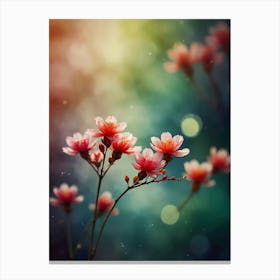 Bokeh Flowers 1 Canvas Print