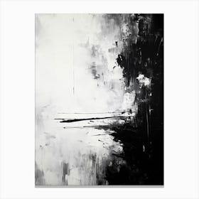 Melancholy Abstract Black And White 1 Canvas Print