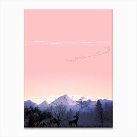 Deer In The Mountains Canvas Print