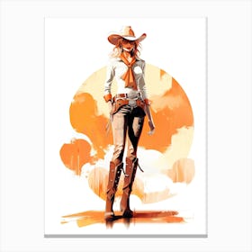 50 S Style Cowgirl 1 Canvas Print