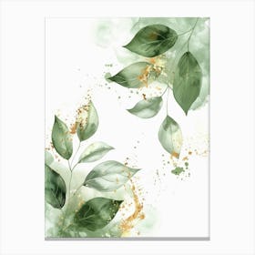 Watercolor Leaves 15 Canvas Print