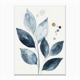 Blue Leaves 34 Canvas Print