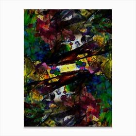 Dark Abstraction Acrylic Paints 1 Canvas Print