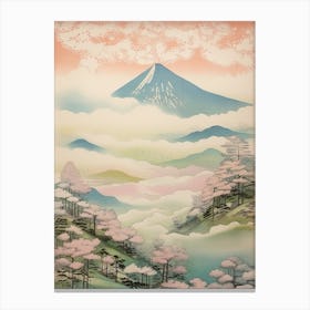 Mount Chokai In Yamagata Akita Japanese Landscape 2 Canvas Print
