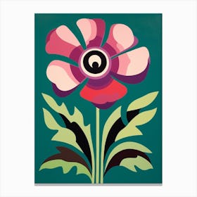 Cut Out Style Flower Art Anemone 2 Canvas Print