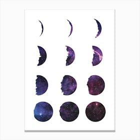 Moon phases Canvas Print