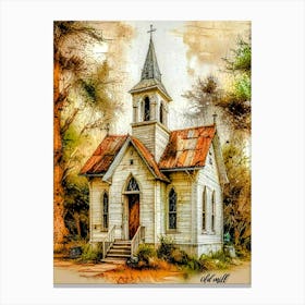 FM-48 ABANDONDED CHURCH 1 Canvas Print