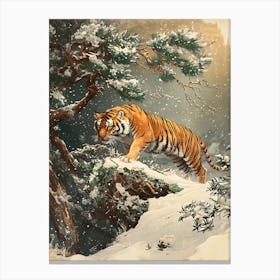 Stunning Tiger In The Snow 10 Lienzo