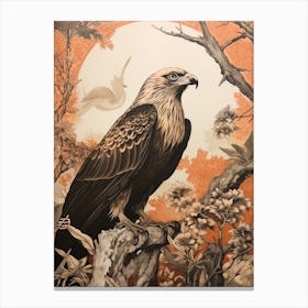 Dark And Moody Botanical Osprey 1 Canvas Print