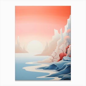 Coastal Abstract Minimalist 3 Canvas Print