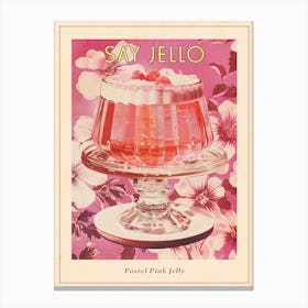 Pastel Pink Jelly Retro Collage 3 Poster Canvas Print