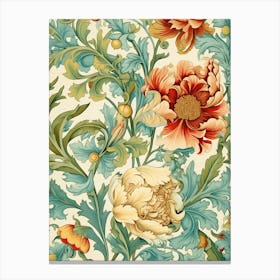 Floral Wallpaper 360 Canvas Print