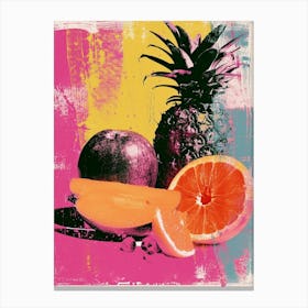 Funky Fruit Polaroid Inspired 3 Canvas Print