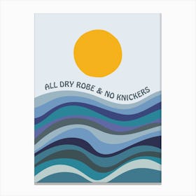 Colourful Abstract Wild Swimming All Dry Robe No Knickers Canvas Print