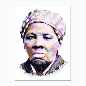 Harriet Tubman Splash Colorful Art Canvas Print