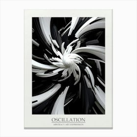 Oscillation Abstract Black And White 7 Poster Canvas Print