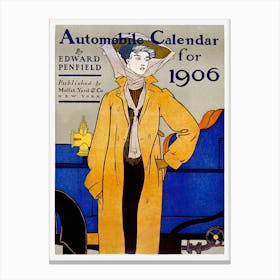 Automobile Calendar For 1906, Edward Penfield 1 Canvas Print