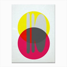 pink yellow & grey no.1 Canvas Print
