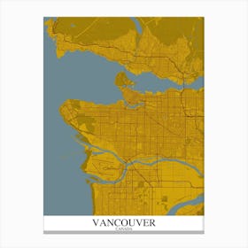 Vancouver Yellow Blue Canvas Print