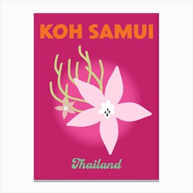Koh Samui Thailand Travel Print Canvas Print