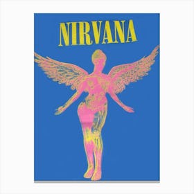 Saarav Nirvana Concert Poster Kurt Cobain Rock Music Aesthetic Decor Male Female Fans Gift Canvas Print