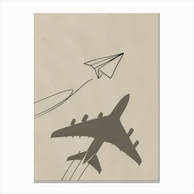 Airplane In The Sky Canvas Print