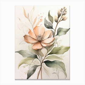 Peach Flower Canvas Print