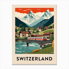 Vintage Travel Poster Switzerland 5 Canvas Print