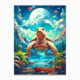 Turtle In The Sky Canvas Print