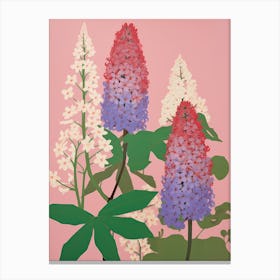 Hyacinths Flower Big Bold Illustration 1 Canvas Print