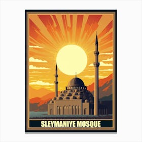 Sleymaniye Mosque Art Deco 3 Canvas Print