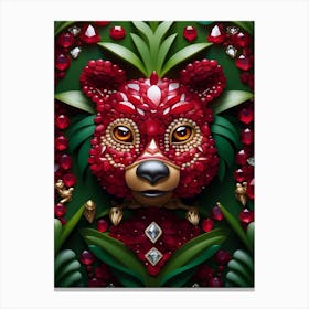 Red Bear Canvas Print