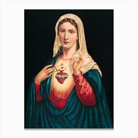 Virgin Of The Heart Canvas Print